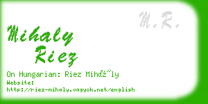 mihaly riez business card